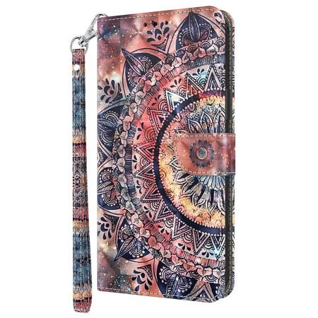 Etui Folio Google Pixel 8 Kolorowa Mandala Z Paskiem Etui Ochronne