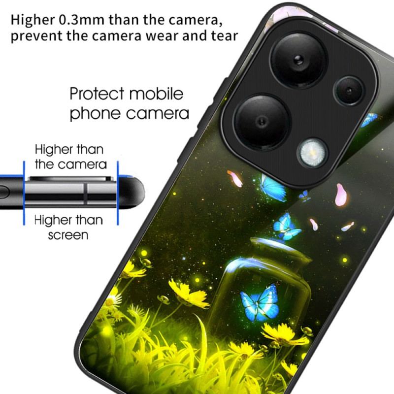 Etui Do Xiaomi Redmi Note 13 Pro 4g Butelka Motylkowa Ze Szkła Hartowanego