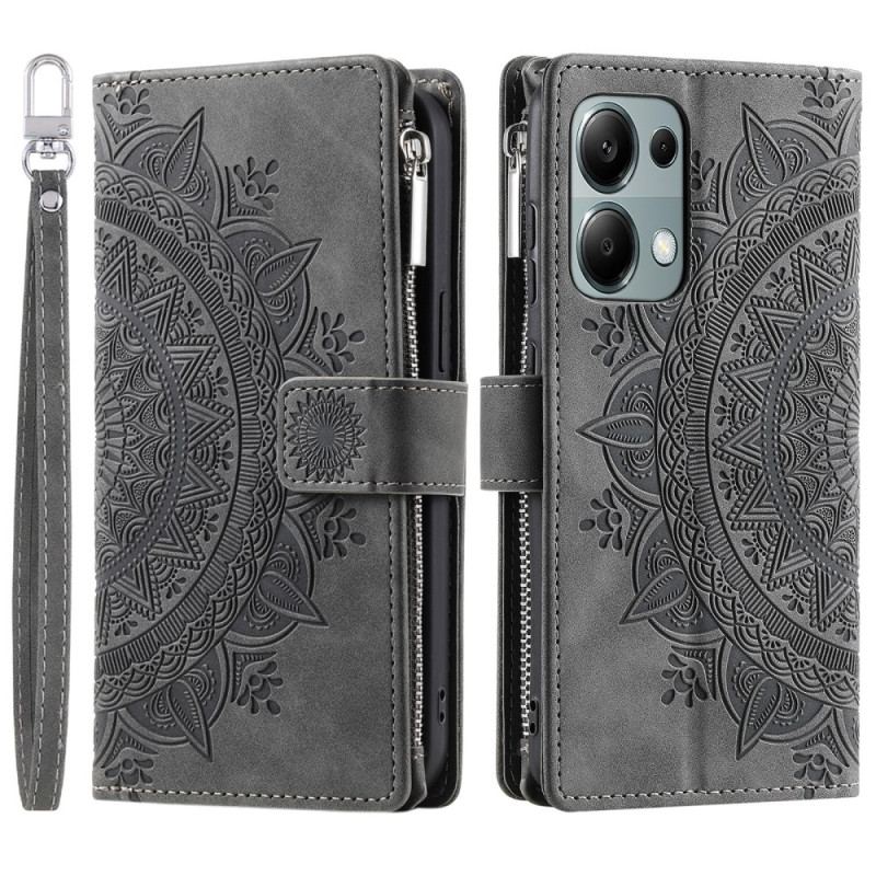 Etui Folio Do Xiaomi Redmi Note 13 Pro 4g Efekt Skóry Mandali