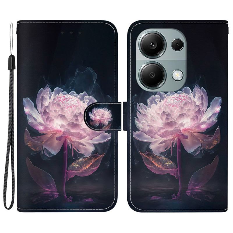 Etui Folio Do Xiaomi Redmi Note 13 Pro 4g Etui Na Pasek W Kolorze Fioletowej Piwonii