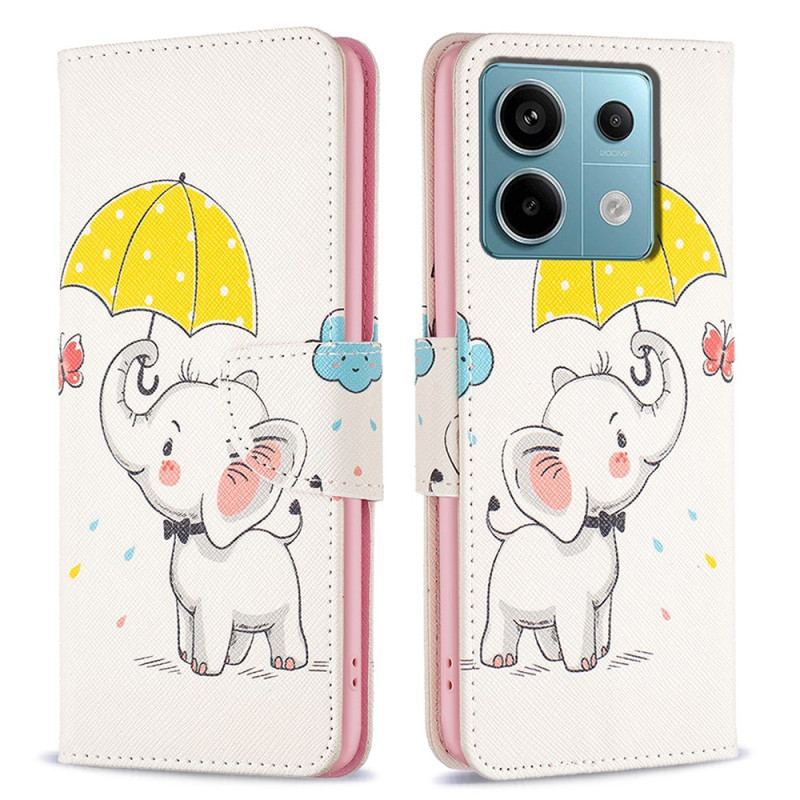 Etui Folio Do Xiaomi Redmi Note 13 Pro 4g Parasol I Słoń