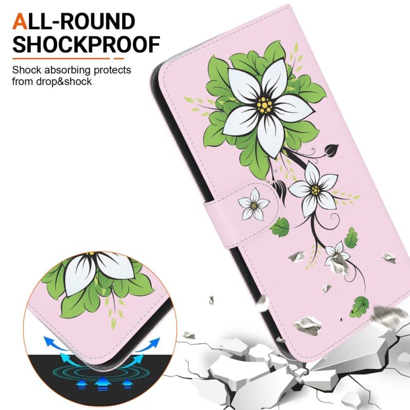 Etui Folio Xiaomi Redmi Note 13 Pro 4g Lilia W Stringach Etui Ochronne