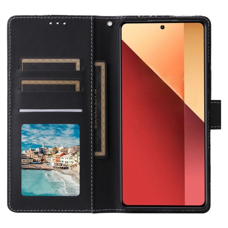 Etui Folio Xiaomi Redmi Note 13 Pro 4g Marmurkowy Wzór Z Paskiem