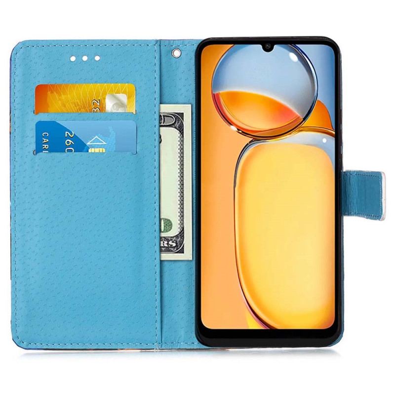 Etui Folio Xiaomi Redmi Note 13 Pro 4g Motyle I Serca Z Paskiem