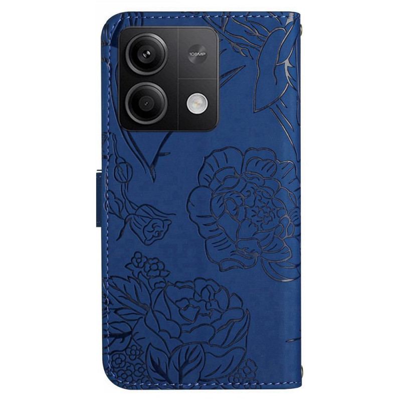 Etui Folio Xiaomi Redmi Note 13 Pro 4g Nadruk W Kształcie Motyla Z Paskiem Etui Ochronne