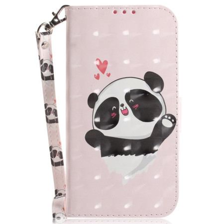 Etui Folio Xiaomi Redmi Note 13 Pro 4g Panda Love Z Paskiem Etui Ochronne