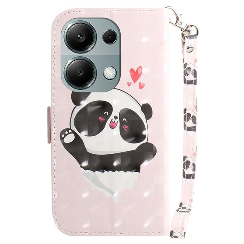 Etui Folio Xiaomi Redmi Note 13 Pro 4g Panda Love Z Paskiem Etui Ochronne