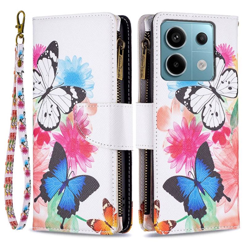 Etui Folio Xiaomi Redmi Note 13 Pro 4g Portfel Z Dwoma Motylkami Etui Ochronne