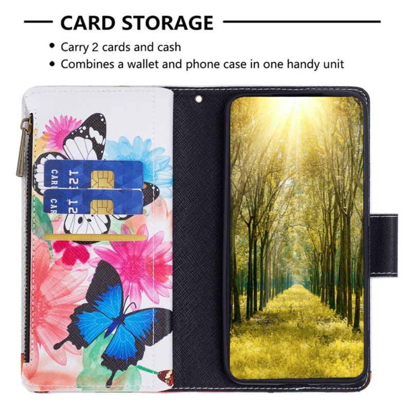 Etui Folio Xiaomi Redmi Note 13 Pro 4g Portfel Z Dwoma Motylkami Etui Ochronne