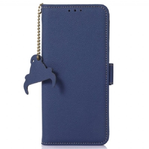 Etui Folio Xiaomi Redmi Note 13 Pro 4g Technologia Rfid Ze Skóry Litchi Etui Ochronne