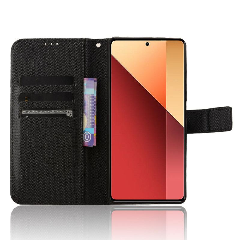 Etui Folio Xiaomi Redmi Note 13 Pro 4g Teksturowana Sztuczna Skóra