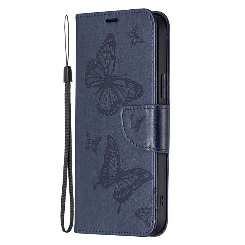 Etui Folio Xiaomi Redmi Note 13 Pro 4g Wzór Motyla Z Paskiem Etui Ochronne