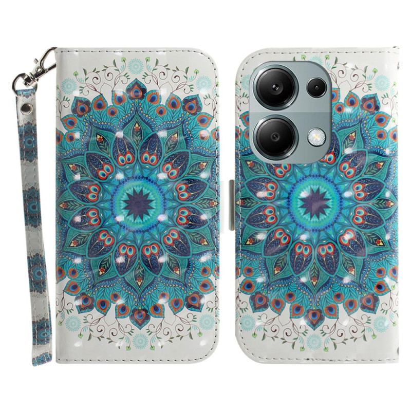 Etui Folio Xiaomi Redmi Note 13 Pro 4g Zielona Mandala Z Paskiem