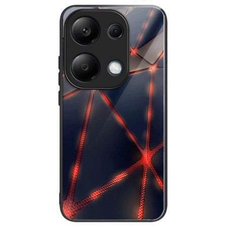 Etui Xiaomi Redmi Note 13 Pro 4g CZerwone Trójkąty Ze Szkła Hartowanego Etui Ochronne