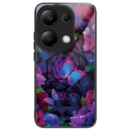 Etui Xiaomi Redmi Note 13 Pro 4g Kolorowe Motyle Ze Szkła Hartowanego