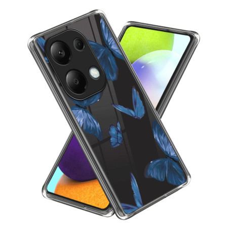 Etui Xiaomi Redmi Note 13 Pro 4g Niebieskie Motyle Etui Ochronne