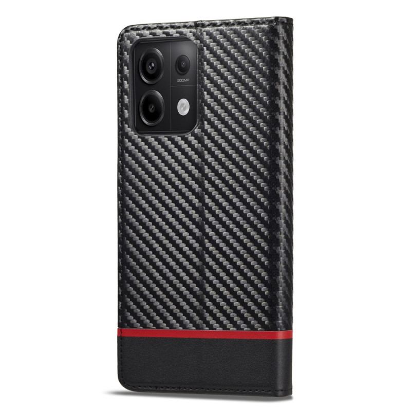 Flip Kotelot Xiaomi Redmi Note 13 Pro 4g Włókno Węglowe Lc.imeeke Etui Ochronne