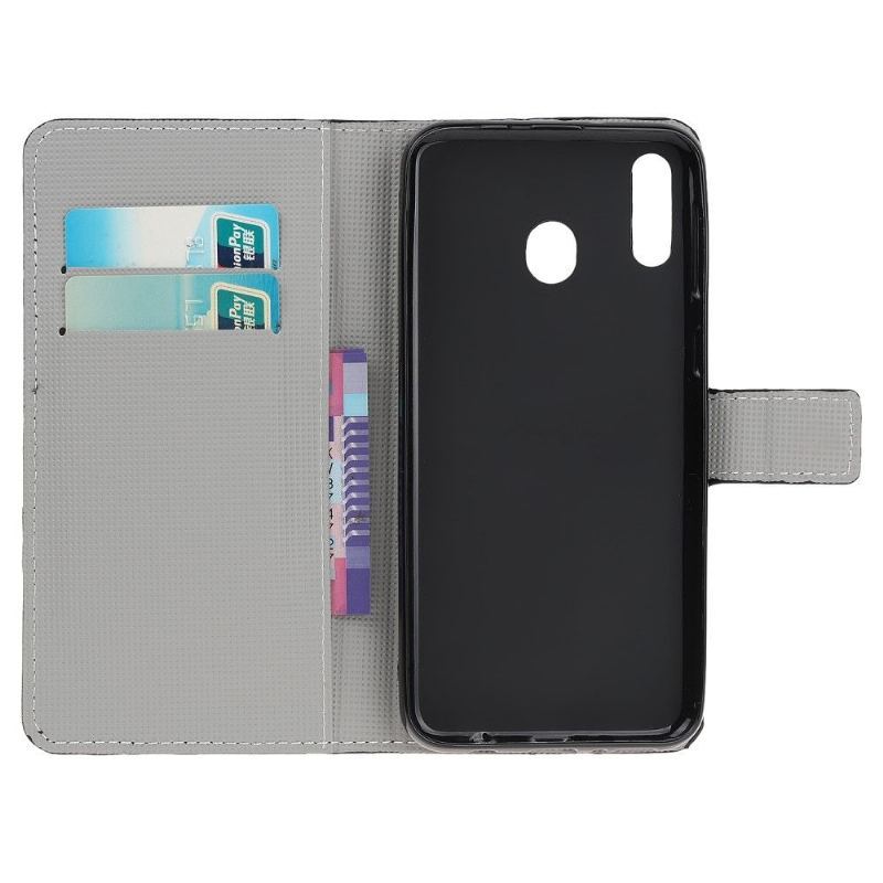 Etui do Samsung Galaxy A40 Anti-fall Etui Folio Kwiat Lotosu