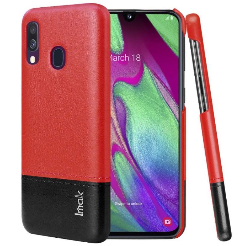 Etui do Samsung Galaxy A40 Biznes Imak Bicolor Sztuczna Skóra