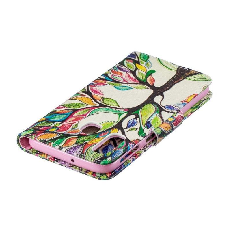 Etui do Samsung Galaxy A40 Classic Etui Folio Kolorowe Drzewo