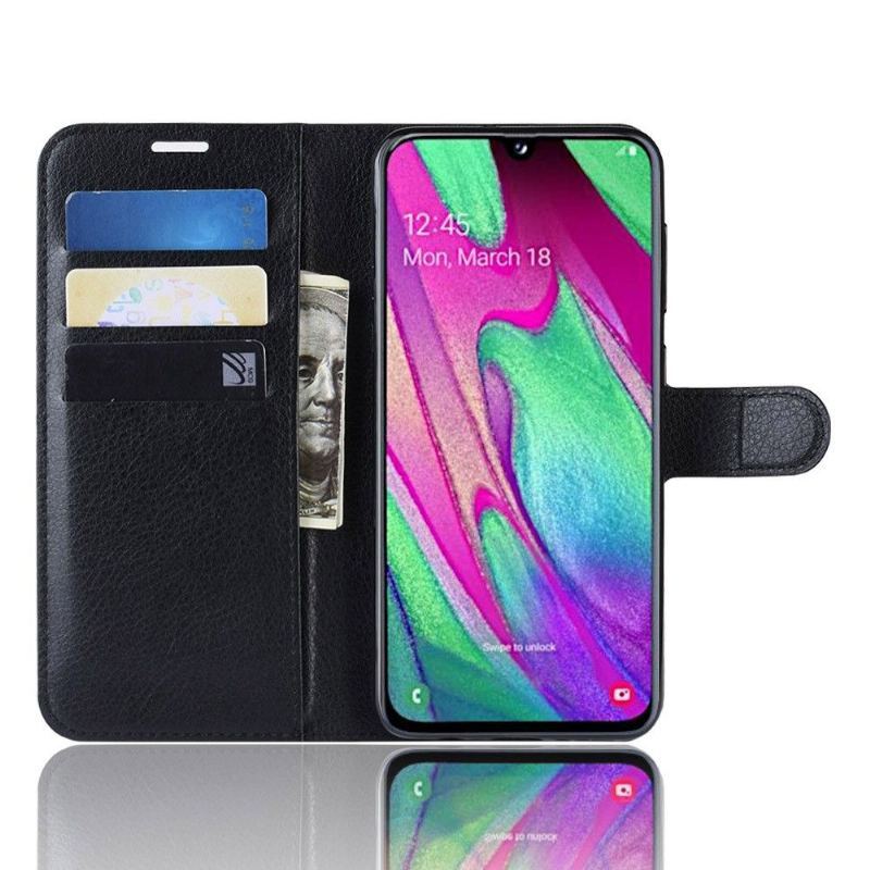 Etui Folio do Samsung Galaxy A40 Skórzane Etui Na Karty W Stylu