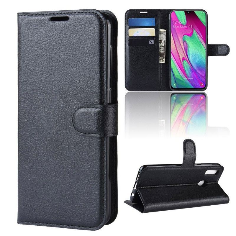 Etui Folio do Samsung Galaxy A40 Skórzane Etui Na Karty W Stylu