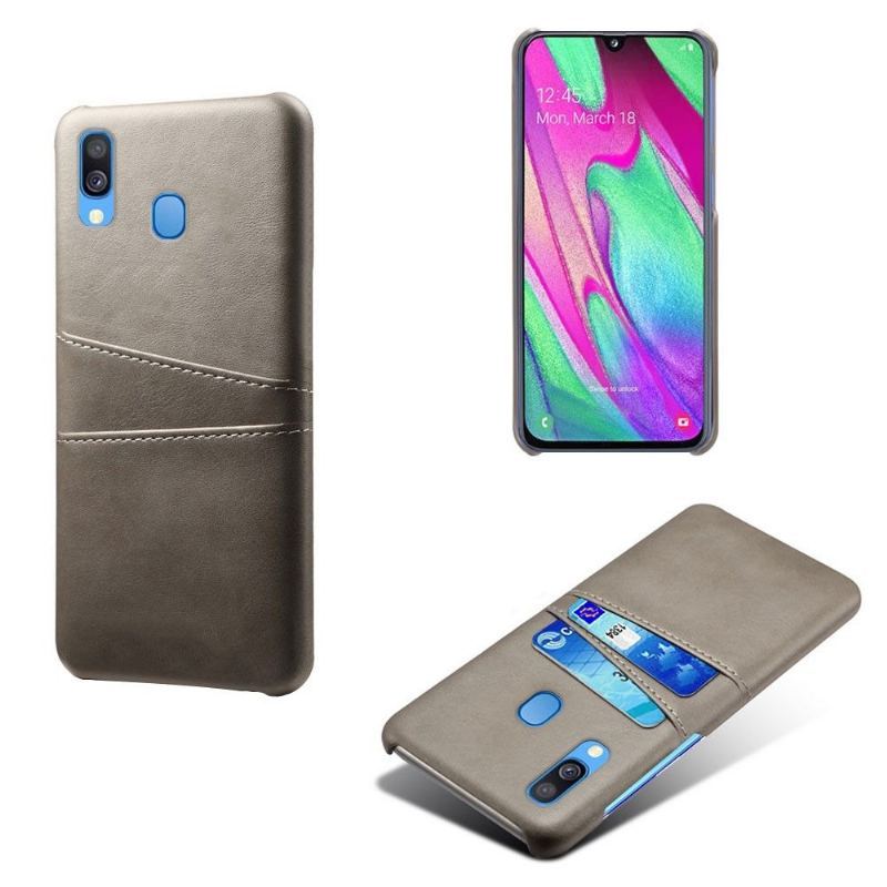 Futerały do Samsung Galaxy A40 Obrzeża Melody Skórzany Uchwyt Na Karty