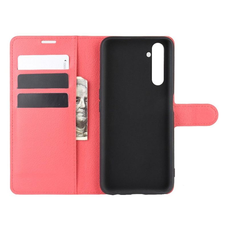 Etui Folio do Realme 6 Pro Classic Portfel Style Skóra - Czerwony