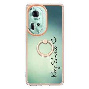 Etui Do Oppo Reno 11 5g Zachowaj Uchwyt Na Pierścień Uśmiechu