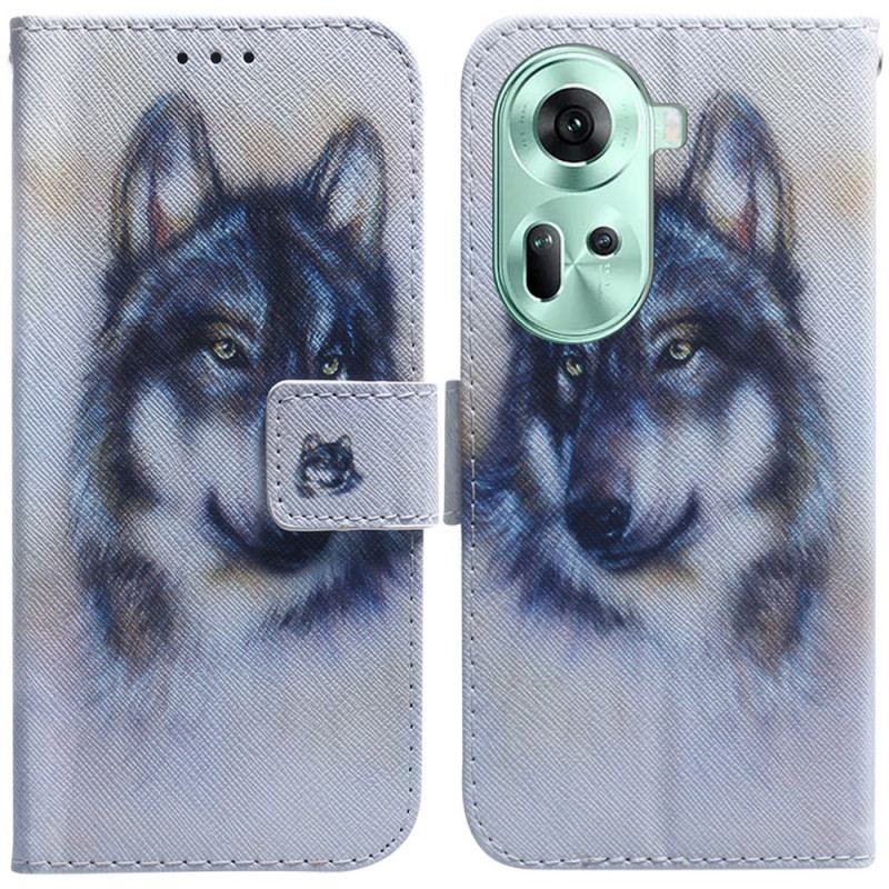 Etui Folio Do Oppo Reno 11 5g Akwarela Wilk