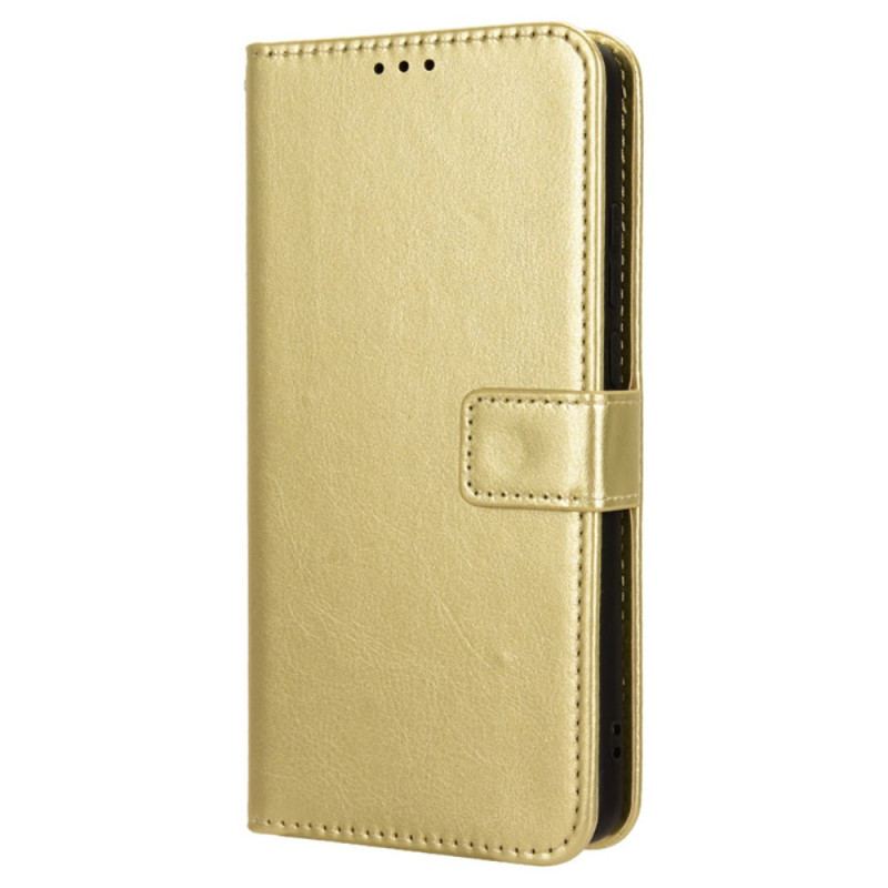 Etui Folio Do Oppo Reno 11 5g Błyszcząca Sztuczna Skóra Z Paskiem