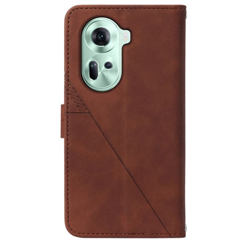 Etui Folio Do Oppo Reno 11 5g Trójkątne Etui Na Ramię