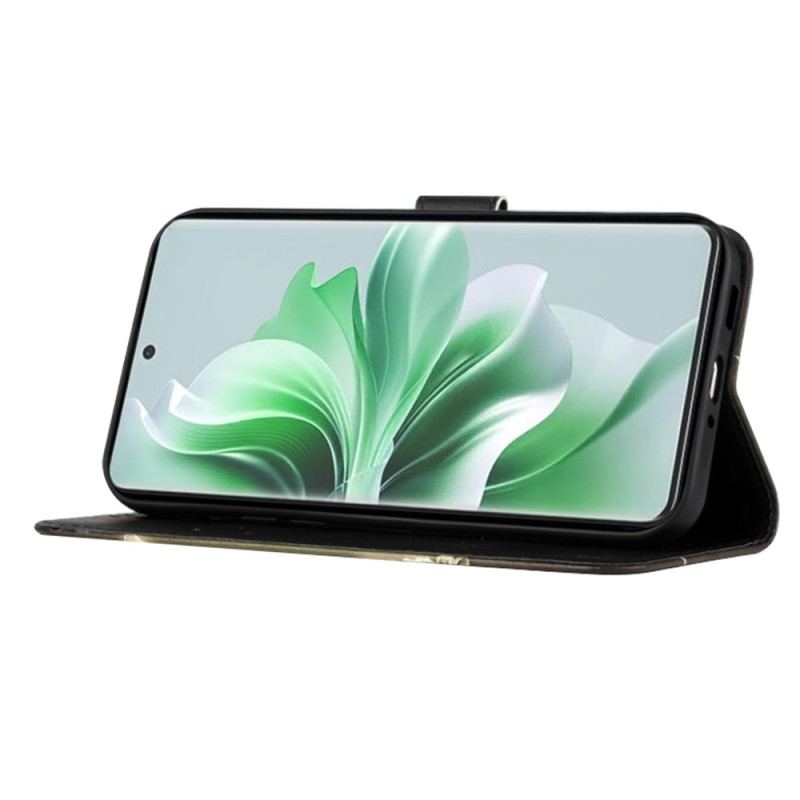 Etui Folio Do Oppo Reno 11 5g Tygrys Z Paskiem