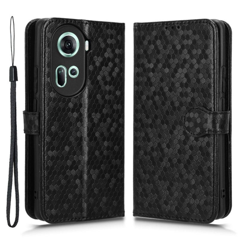 Etui Folio Oppo Reno 11 5g Błyszczące Kropki Z Paskiem