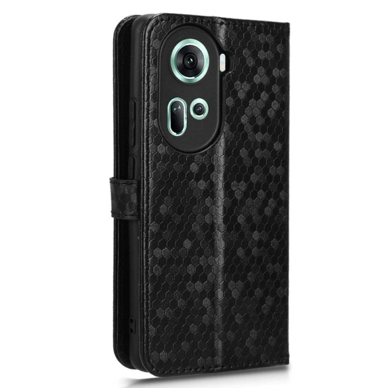 Etui Folio Oppo Reno 11 5g Błyszczące Kropki Z Paskiem