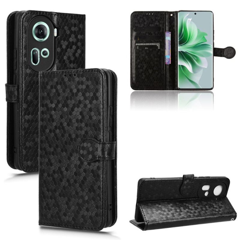 Etui Folio Oppo Reno 11 5g Błyszczące Kropki Z Paskiem