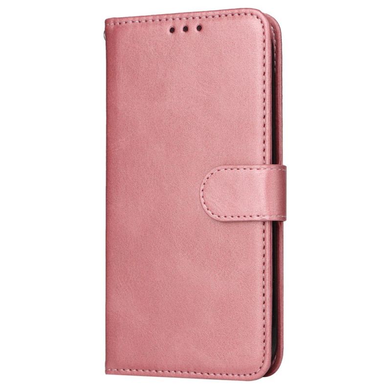 Etui Folio Oppo Reno 11 5g Efekt Gładkiej Skóry Z Paskiem Etui Ochronne