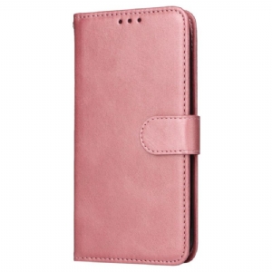 Etui Folio Oppo Reno 11 5g Efekt Gładkiej Skóry Z Paskiem Etui Ochronne