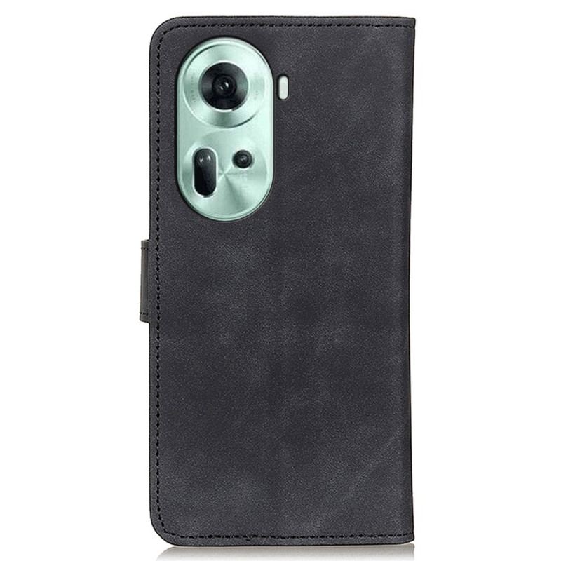 Etui Folio Oppo Reno 11 5g Efekt Skóry W Stylu Retro Khazneh