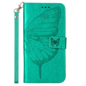 Etui Folio Oppo Reno 11 5g Kwiatowy Motyl Z Paskiem Etui Ochronne