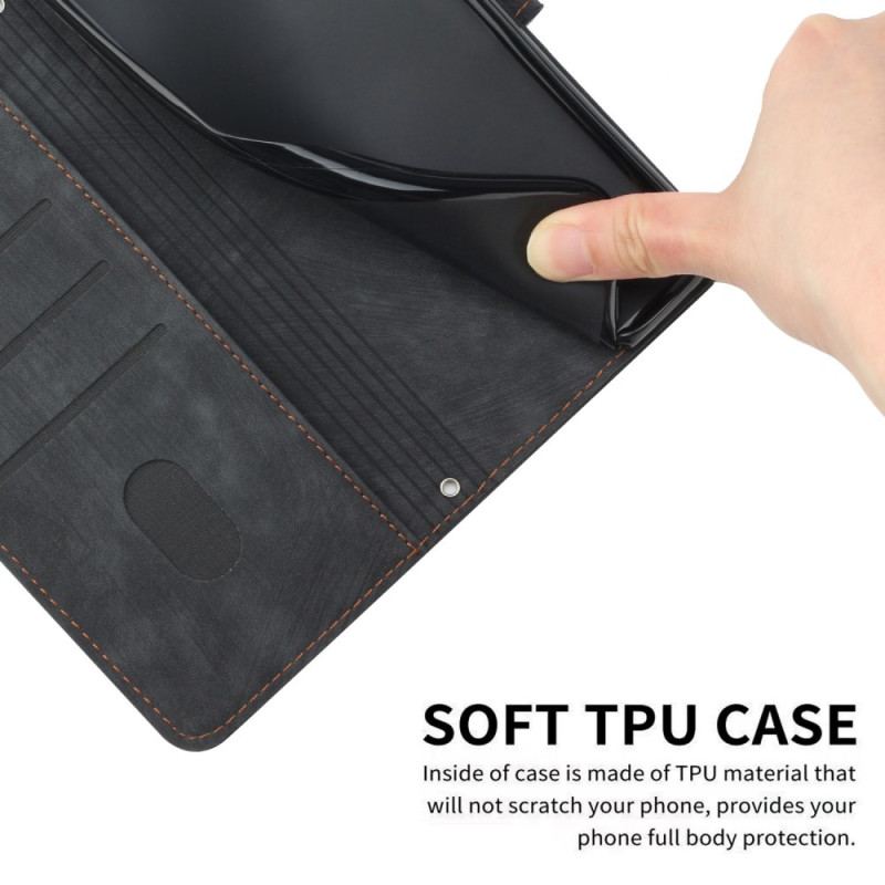 Etui Folio Oppo Reno 11 5g Linie Projektowe Z Paskiem