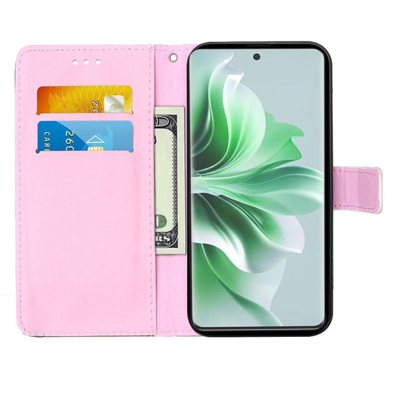 Etui Folio Oppo Reno 11 5g Mała Panda Z Paskiem Etui Ochronne