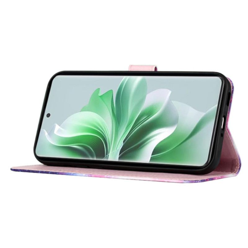 Etui Folio Oppo Reno 11 5g Mała Panda Z Paskiem Etui Ochronne