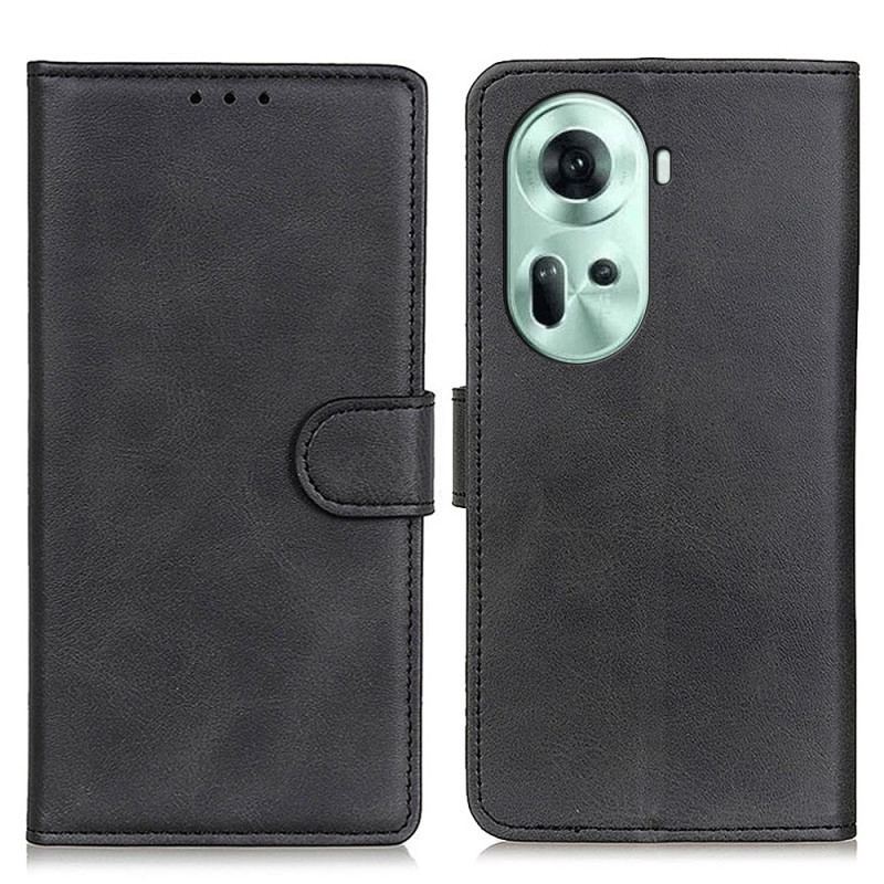 Etui Folio Oppo Reno 11 5g Matowa Sztuczna Skóra