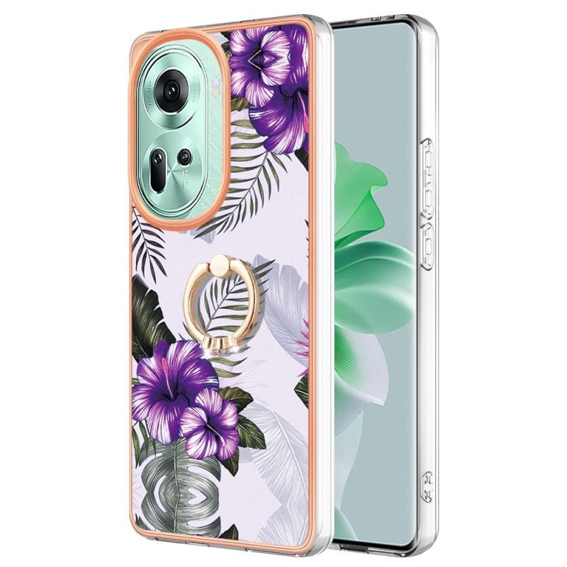 Etui Oppo Reno 11 5g Marmurkowa Konstrukcja Z Podporą Pierścienia Etui Ochronne