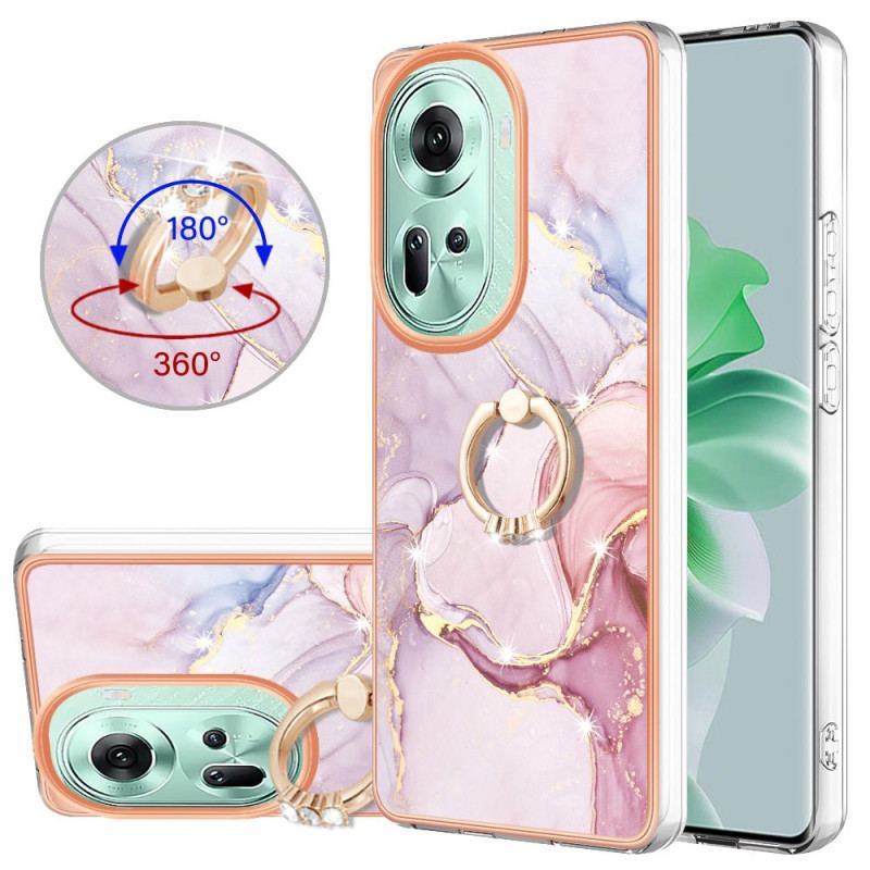 Etui Oppo Reno 11 5g Pierścień Podtrzymujący Wzór Marmuru