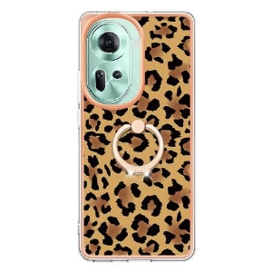 Etui Oppo Reno 11 5g Uchwyt Na Pierścionek W Panterkę Etui Ochronne