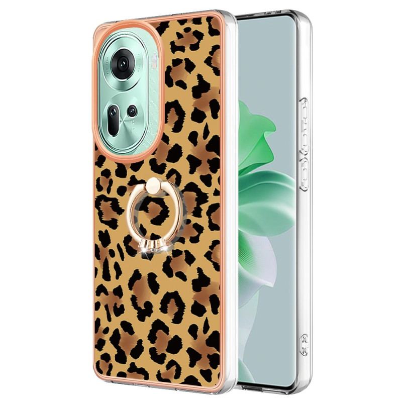 Etui Oppo Reno 11 5g Uchwyt Na Pierścionek W Panterkę Etui Ochronne