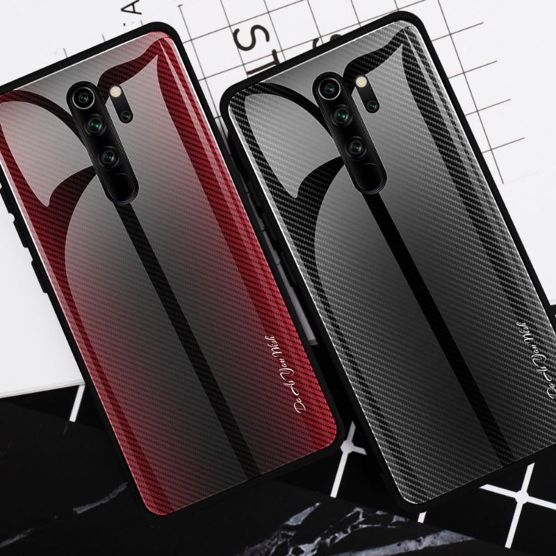 Etui do Xiaomi Redmi Note 8 Pro Biznes Węglowe Szkło Powrót