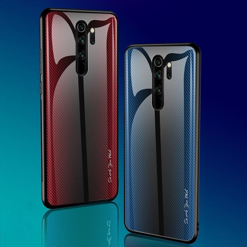 Etui do Xiaomi Redmi Note 8 Pro Biznes Węglowe Szkło Powrót